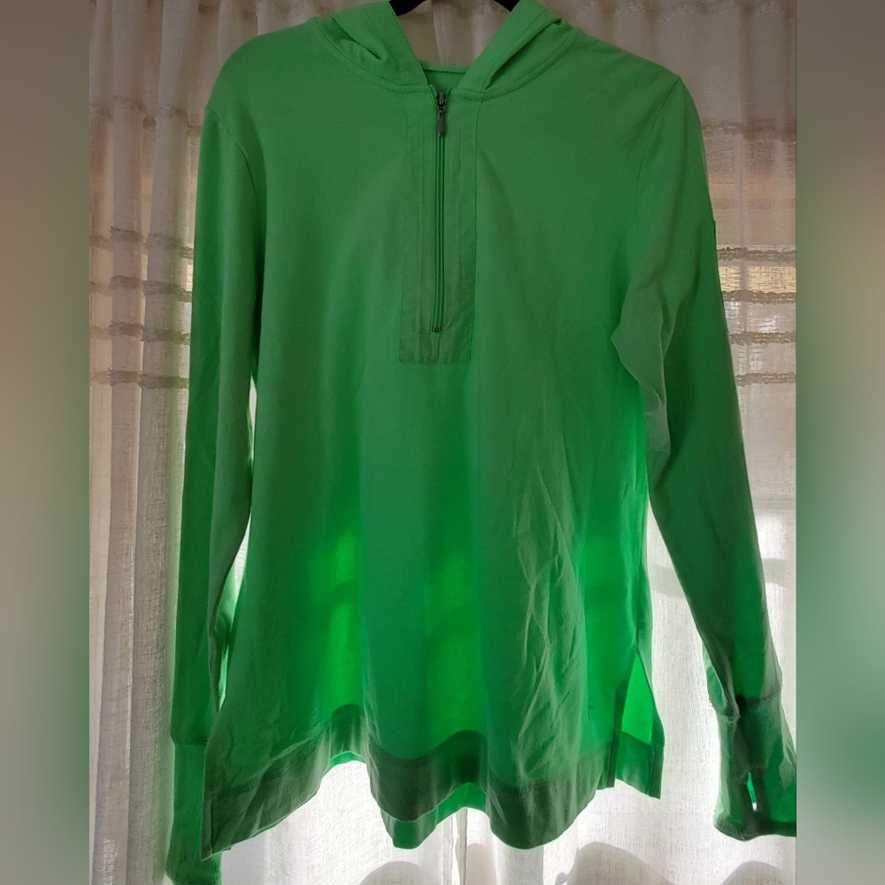 Green Danskin Now 1/4 zip pullover hoodie jacket XL